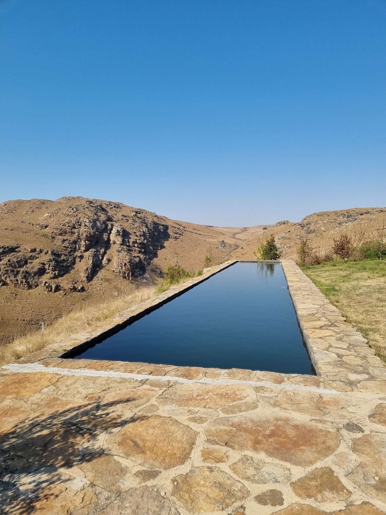 The stone-edged pool