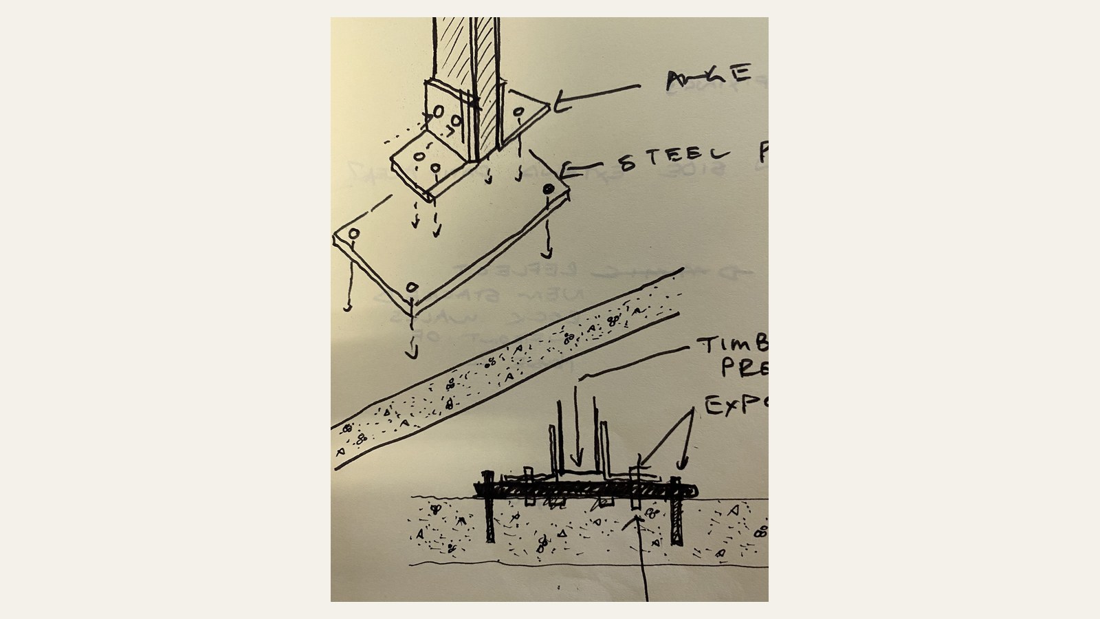 A steel connection detail drawing