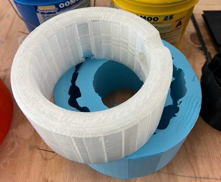 Silicone mould made from the 1:1 3D print