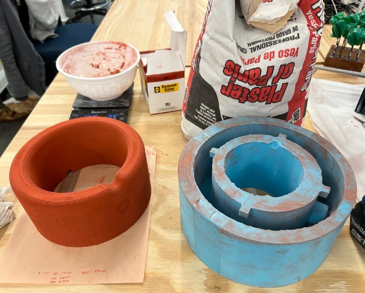 Terracotta segment fresh out of its mould