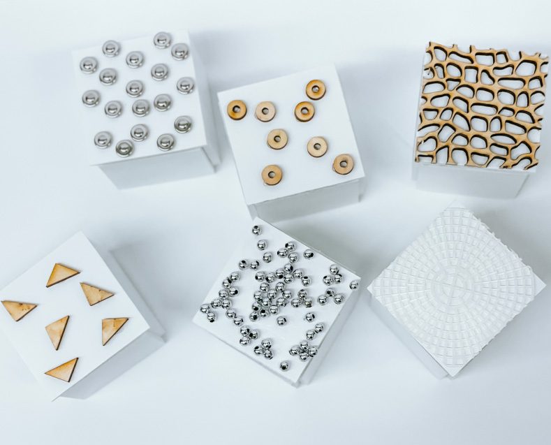 Prototype textured cube faces